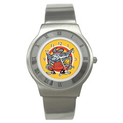 Flying Monkey Stainless Steel Watch (slim)