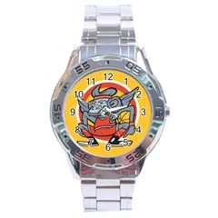 Flying Monkey Stainless Steel Watch