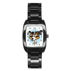 Danny Dog Stainless Steel Barrel Watch