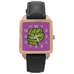 Hulk Smash Rose Gold Leather Watch 