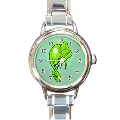 Lucky Lizard Round Italian Charm Watch by Contest1780262