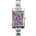 Fantasy Rectangular Italian Charm Watch Front