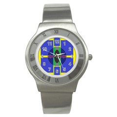 Geometrical Stainless Steel Watch (slim)