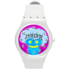 Oh My Look At The Time! Plastic Sport Watch (medium) by Contest1775858