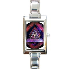 Galaxy Time Rectangular Italian Charm Watch