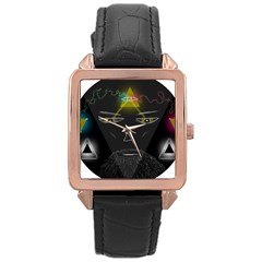 Wizard Rose Gold Leather Watch  by Contest1775858