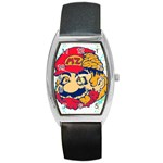 mario zombie Tonneau Leather Watch Front