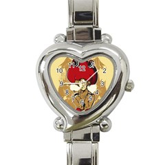 Flan Heart Italian Charm Watch  by DesignsbyReg2