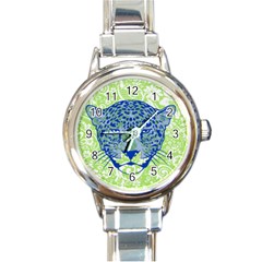 Cheetah Alarm Round Italian Charm Watch