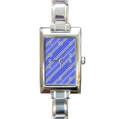 Lines Rectangular Italian Charm Watch by Siebenhuehner