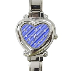 Lines Heart Italian Charm Watch  by Siebenhuehner