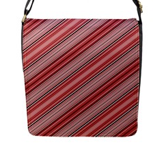 Lines Flap Closure Messenger Bag (large) by Siebenhuehner