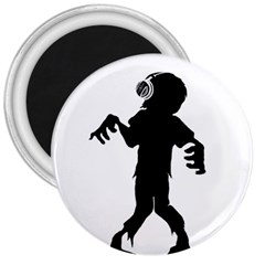 Zombie Boogie 3  Button Magnet by willagher