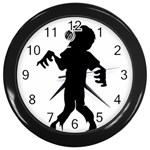 Zombie boogie Wall Clock (Black) Front