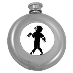 Zombie Boogie Hip Flask (round) by willagher