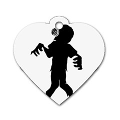 Zombie Boogie Dog Tag Heart (one Sided) 