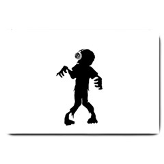 Zombie Boogie Large Door Mat by willagher