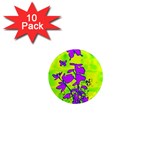 Butterfly Green 1  Mini Button Magnet (10 pack) Front