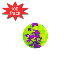 Butterfly Green 1  Mini Button Magnet (100 Pack)