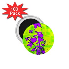 Butterfly Green 1 75  Button Magnet (100 Pack)