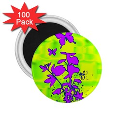 Butterfly Green 2 25  Button Magnet (100 Pack)