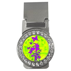 Butterfly Green Money Clip (cz)