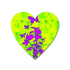 Butterfly Green Magnet (heart)