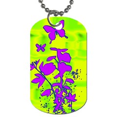 Butterfly Green Dog Tag (two-sided) 