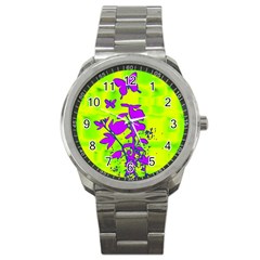 Butterfly Green Sport Metal Watch