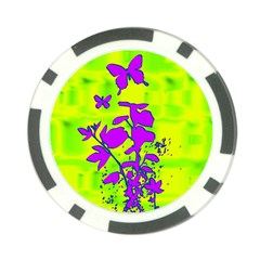 Butterfly Green Poker Chip (10 Pack) by uniquedesignsbycassie