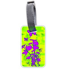 Butterfly Green Luggage Tag (one Side)