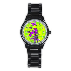 Butterfly Green Sport Metal Watch (black) by uniquedesignsbycassie