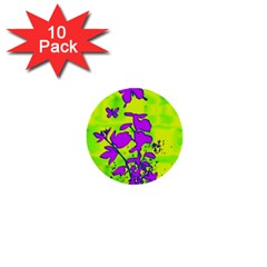 Butterfly Green 1  Mini Button (10 Pack)