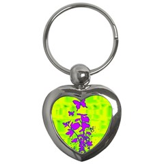 Butterfly Green Key Chain (heart)