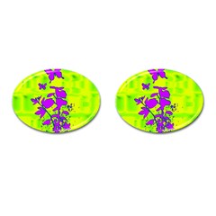 Butterfly Green Cufflinks (oval)