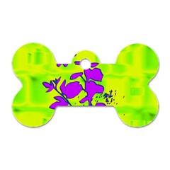 Butterfly Green Dog Tag Bone (one Sided)