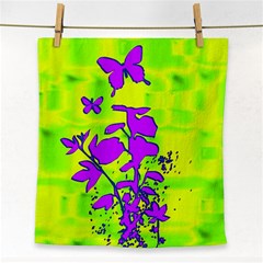 Butterfly Green Face Towel by uniquedesignsbycassie