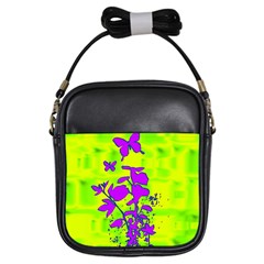 Butterfly Green Girl s Sling Bag