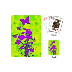 Butterfly Green Playing Cards (mini) by uniquedesignsbycassie