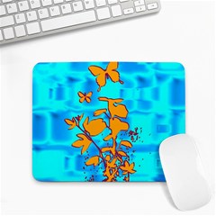 Butterfly Blue Small Mouse Pad (rectangle)