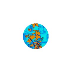 Butterfly Blue 1  Mini Button