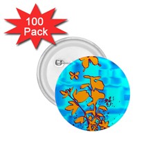 Butterfly Blue 1 75  Button (100 Pack)