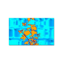 Butterfly Blue Sticker (rectangle)