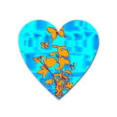 Butterfly Blue Magnet (heart)