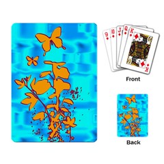 Butterfly Blue Playing Cards Single Design