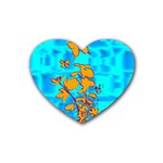 Butterfly Blue Drink Coasters 4 Pack (Heart)  Front