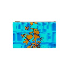 Butterfly Blue Cosmetic Bag (small)