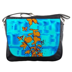 Butterfly Blue Messenger Bag