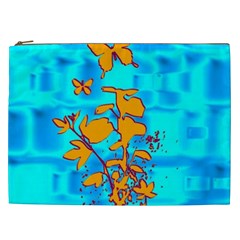 Butterfly Blue Cosmetic Bag (xxl)