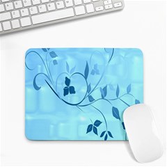 Floral Blue Small Mouse Pad (rectangle)